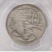 AUSTRALIA 1966 . TWENTY 20  CENTS . VARIETY . WAVY 2 . PCGS GRADED